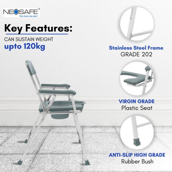 Folding Toilet Chair - Image 3