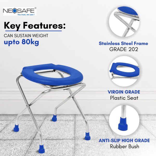 Stainless Steel Commode Stool - Image 3